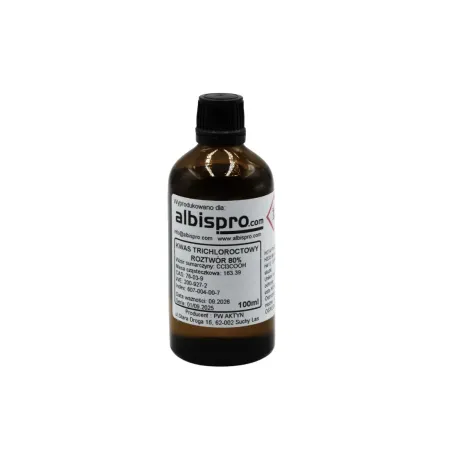 Kwas trójchlorooctowy TCA 80% 100ml / G2105 / ALBISPRO.com Kwas trójchlorooctowy TCA 80% 100ml / G2105 / ALBISPRO.com