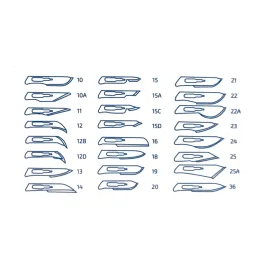 Skalpel nr 10 z trzonkiem jednorazowy sterylny op. 10 szt.