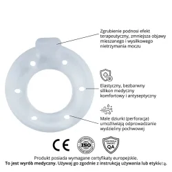 Pessar kołnierzowy Albis 55mm perforowany z podcewkowym zgrubieniem