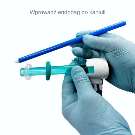 Endobag laparoskopowy 200ml nić nitinol pamięć otworu wejścia Ø60x195mm w tubie 10mm / B0011 / ALBISPRO.com