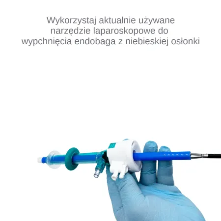 Endobag laparoskopowy 200ml nić nitinol pamięć otworu wejścia Ø60x195mm w tubie 10mm / B0011 / ALBISPRO.com