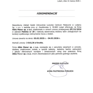 Niepubliczny Zakład Opieki Zdrowotnej Łużyckie Centrum Medyczne w Lubaniu