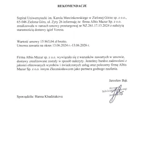 Szpital Uniwersytecki im. Karola Marcinkowskiego w Zielonej Górze Sp. z o.o.