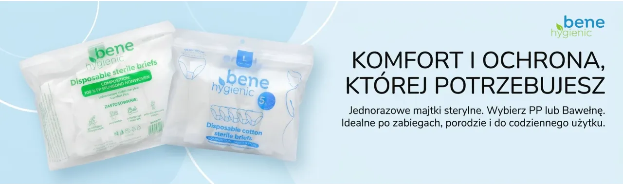 Majtki jednorazowe sterylne Bene Hygienic polipropylenowe lub bawełniane w ALBISPRO.com