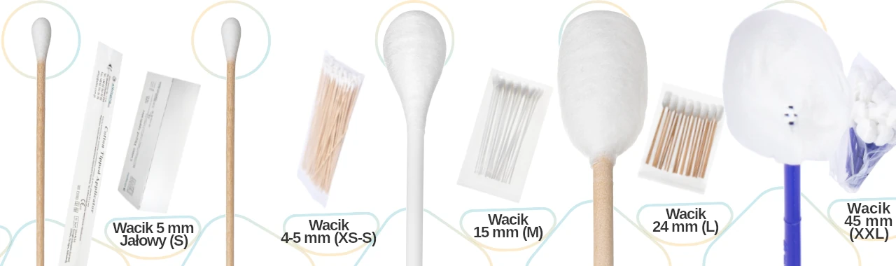 Pałeczki z wacikiem - różne rozmiary i zastosowanie