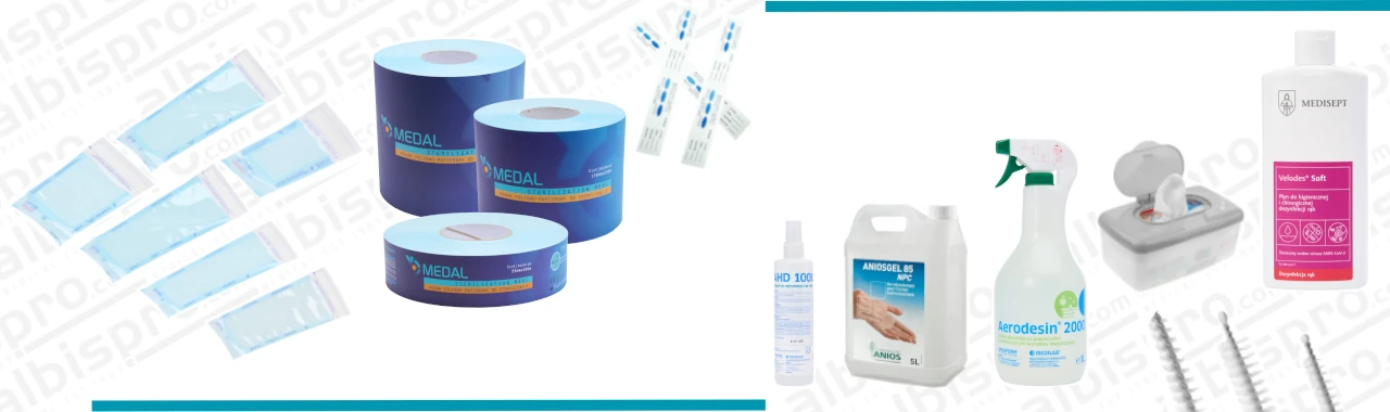 Sterylizacja medyczna i środki do sprzątania w gabienecie medycznym w ALBISPRO.com