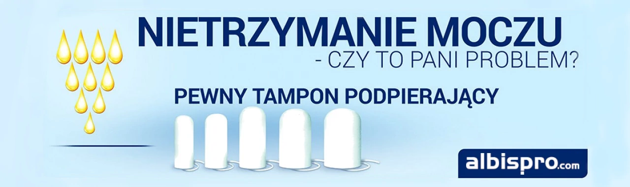 Nietrzymanie moczu - Czy to Pani problem? Tampony podpierające
