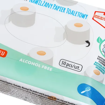 Akuku nawilżony papier toaletowy 50 szt. zapach mango / A0030 / Akuku Akuku nawilżony papier toaletowy 50 szt. zapach mango / A0030 / Akuku