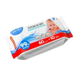 Akuku Chusteczki nawilżane wodą 99% 70 szt.