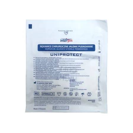 Rękawice chirurgiczne pudrowane 8,5 sterylne 1 para Uniprotect / G0439 / Intergos