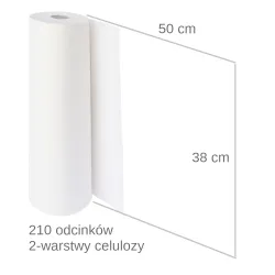 Higieniczny podkład celulozowy serweta ochronna rolka 210 odcinków 38x50cm
