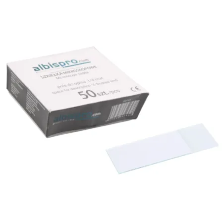 Ekonomiczne szkiełka mikroskopowe cytologiczne 1/4 mat 50 szt. / G0745 / ALBIS