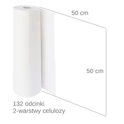 Higieniczny podkład celulozowy serweta ochronna rolka 132 odcinki 50x50cm