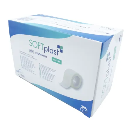 Przylepiec mocujący włókninowy 5cm x 5m niejałowy SOFTplast op. 6 szt. / G0850 / Zarys Przylepiec mocujący włókninowy 5cm x 5m niejałowy SOFTplast op. 6 szt. / G0850 / Zarys