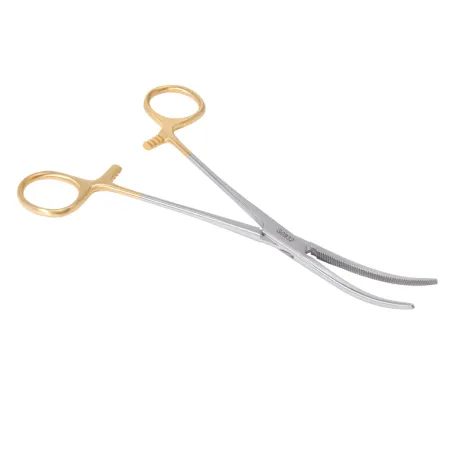 Kleszczyki Pean odgięte 120 mm Gold / G0932 / ALBIS