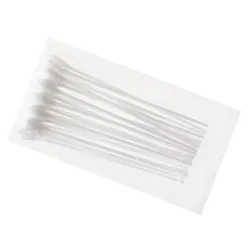 Pałeczki plastikowe 20cm do wymazów średni wacik M 15mm niesterylna op. 25 szt.