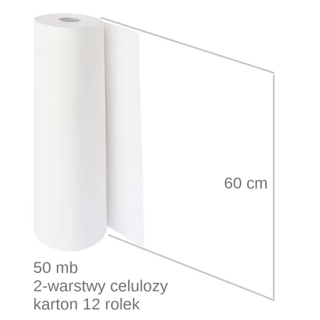 Podkład higieniczny w rolce serweta ochronna 60cm 50mb / G1070 / Alga Podkład higieniczny w rolce serweta ochronna 60cm 50mb / G1070 / Alga