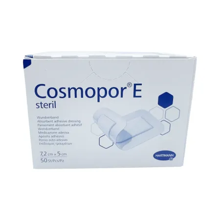 Opatrunek włókninowy z wkładem chłonnym 5x7,2cm op. 50 szt. Cosmopor E steril / G1141 / Hartmann