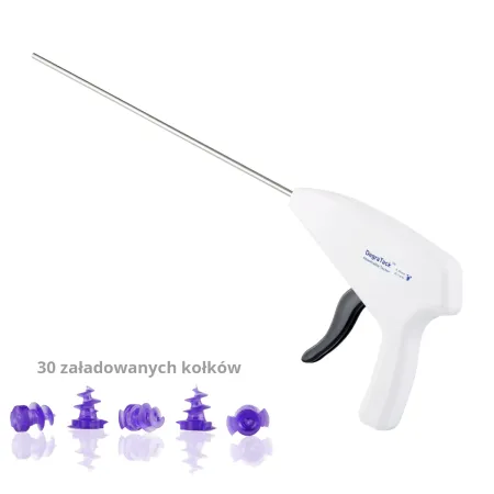 Tacker laparoskopowy 36cm narzędzie do fiksacji 30szt. wchłanialnych kołków 5mm / G1500 / DegraTack Tacker laparoskopowy 36cm narzędzie do fiksacji 30szt. wchłanialnych kołków 5mm / G1500 / DegraTack