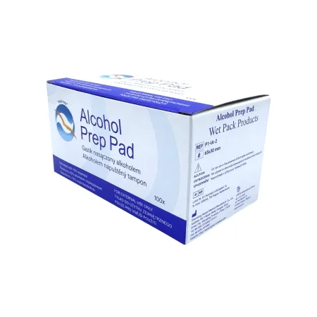 Gaziki odkażające nasączone alkoholem 70% IPA 3x6,5cm 100 szt. / G1551 / Zarys