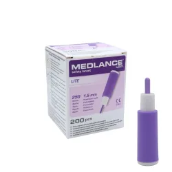 Nakłuwacz Medlance Plus Lite 1,5mm 25G sterylny jednorazowy 200 szt.