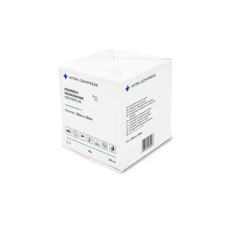 Kompres włókninowy niejałowy 10x10cm 100 szt. Intra Compress / G1824 / INTRA-MED Kompres włókninowy niejałowy 10x10cm 100 szt. Intra Compress / G1824 / INTRA-MED
