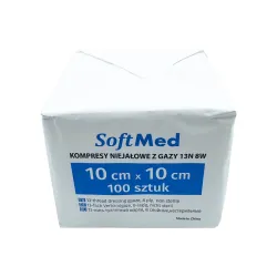 Kompres z gazy niejałowy 10x10cm 100 szt. SoftMed