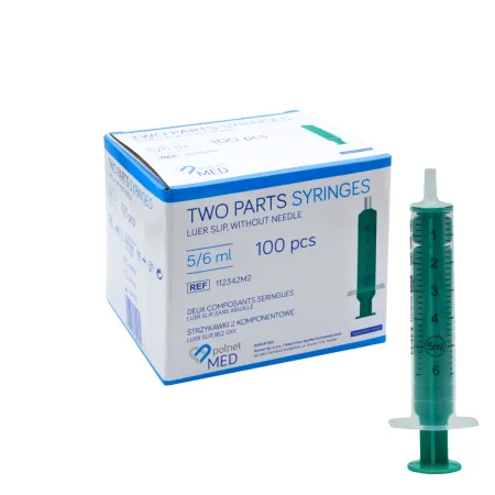 Strzykawka 5ml koncentryczna końcówka Luer op. 100 szt. Polnet / G2091 / Polnet