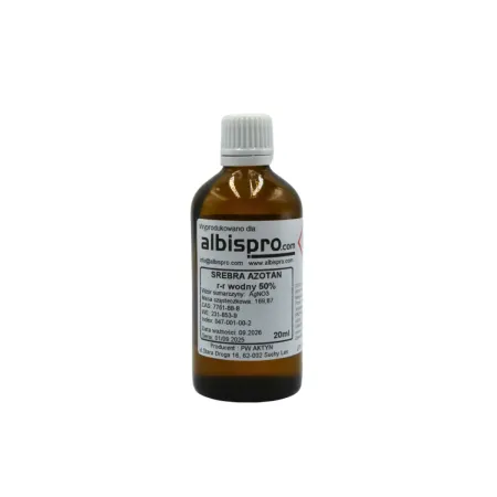 Azotan srebra 50% roztwór wodny 20ml / G2104 / ALBISPRO.com