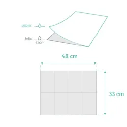 MedixPro Practical 100 złożonych serwet w odcinkach 33x48cm biała